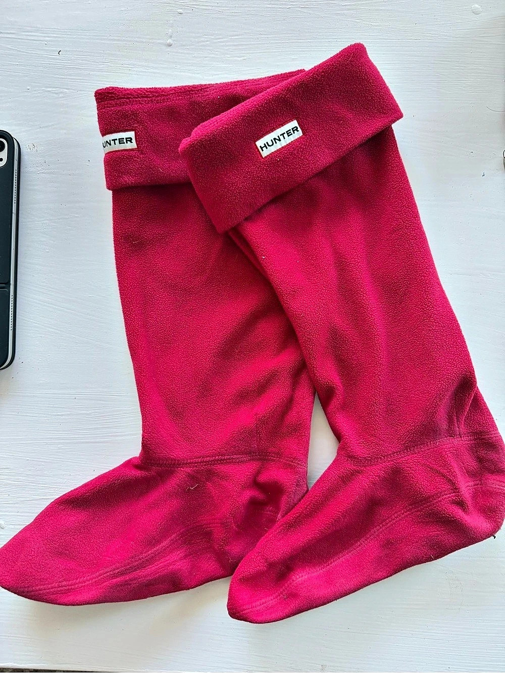 Hunter Original Tall Fleece Welly Boot Socks Pink